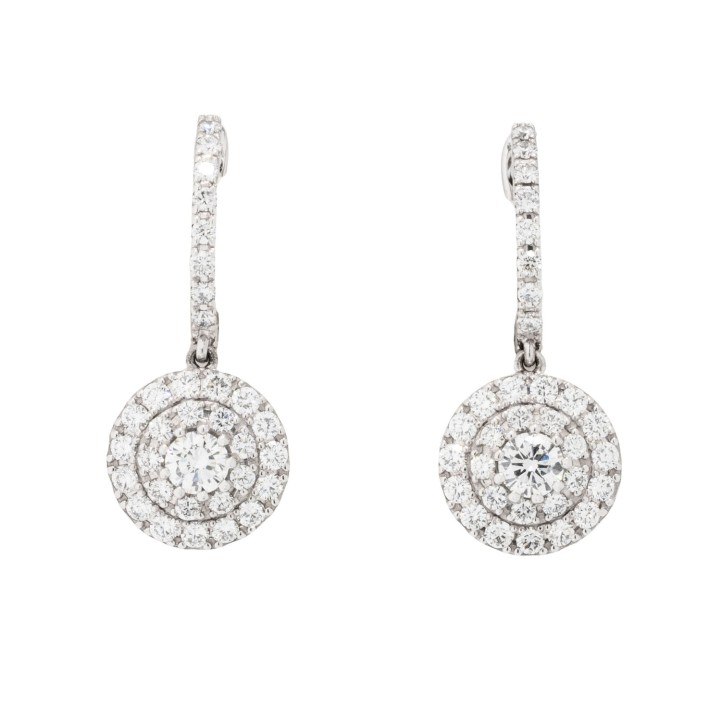 Paar Ohrhänger mit 66 Brillanten  