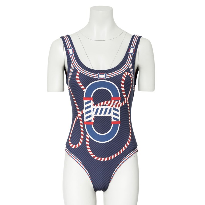 PRE-LOVED ITEM BY @JENNIFERKATHE - HERMÈS swimsuit 'ALEX CANOE', size 38. 