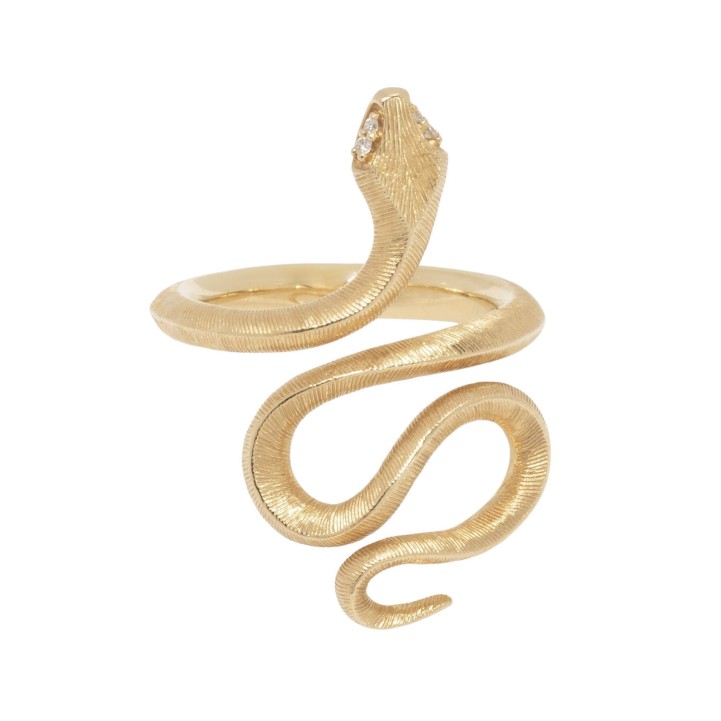 PRE-LOVED ITEM BY @JENNIFERKATHE - OLE LYNGGAARD Ring 'SNAKES', size 54. 