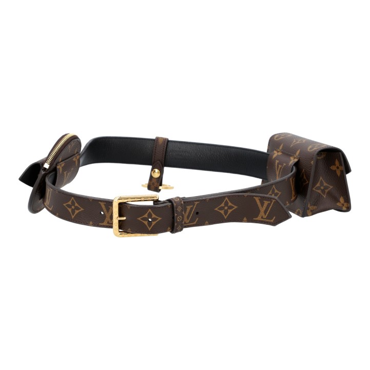 LOUIS VUITTON 'DAILY MULTI POCKET' belt, L.: 80 cm. 