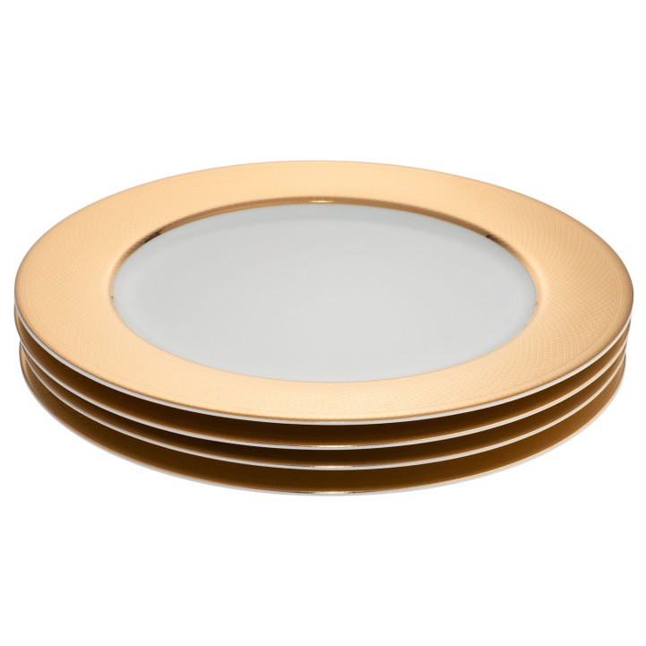CHRISTOFLE, 4 Platzteller 'Guilloché Or', 20. Jh. 