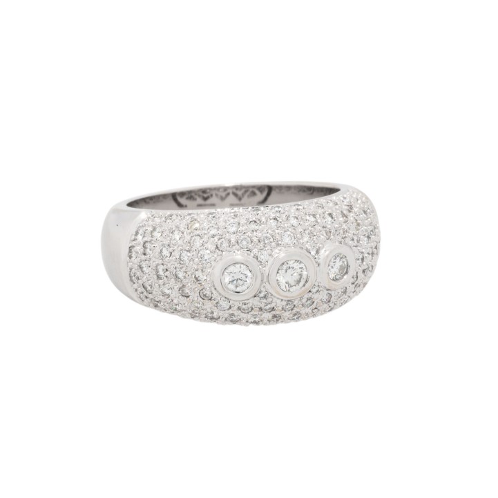 Ring mit Brillanten von zus. 1,50 ct, grav,  