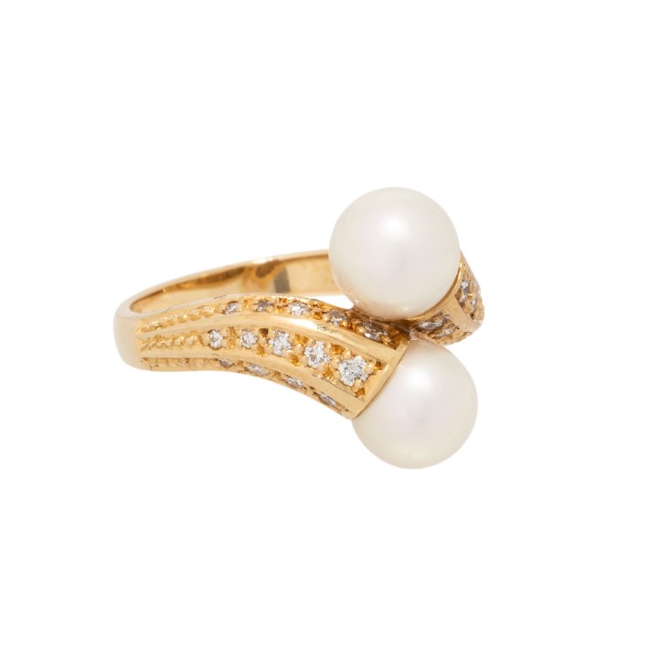WEMPE Ring mit 28 Brillanten von zus. 0,32 ct,  