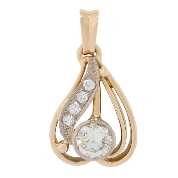 Pendant with brilliant-cut diamond approx. 1.0 ct,  