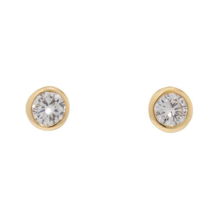 Paar Ohrstecker mit 2 Brillanten 0,13 ct (grav.), 