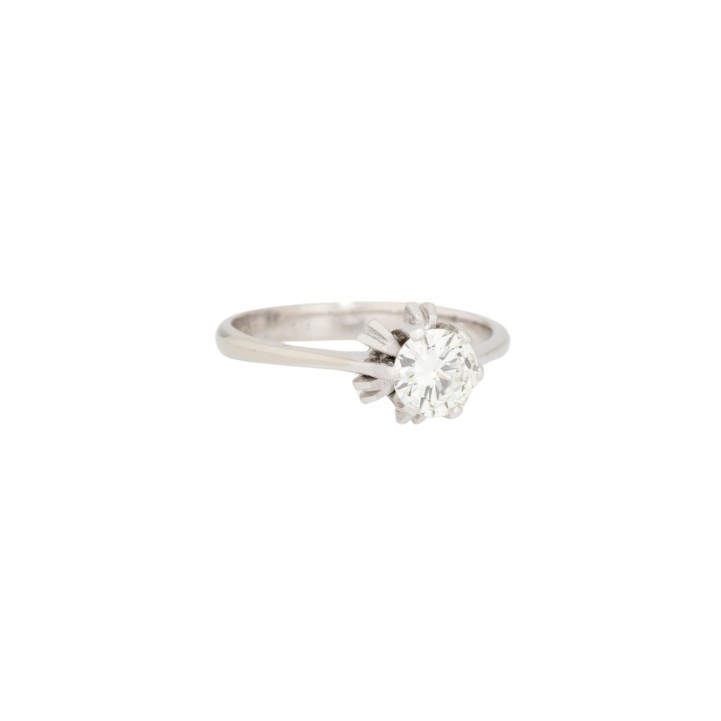 Solitaire ring with brilliant-cut diamond approx. 0.60 ct,  