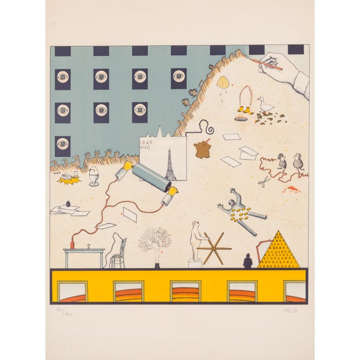 VOSS, JAN (1936), 'Pari sein'. 1969, 