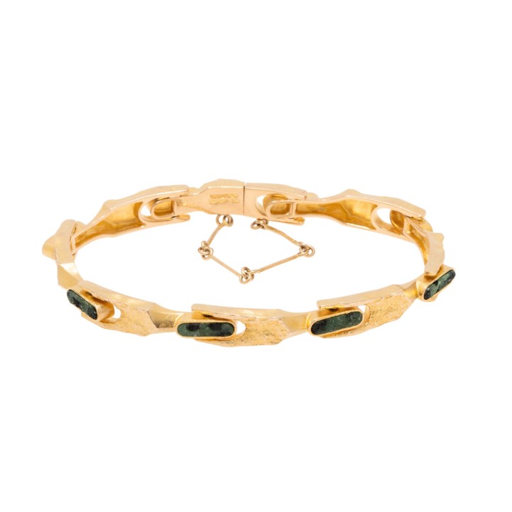 LAPPONIA Armband 'Namban' mit 8 ovalen Zoisiten, 