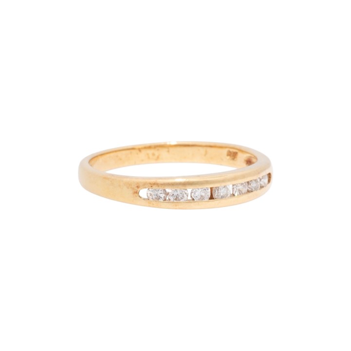 Ring mit 7 Brillanten zus. 0,27 ct (grav.), 