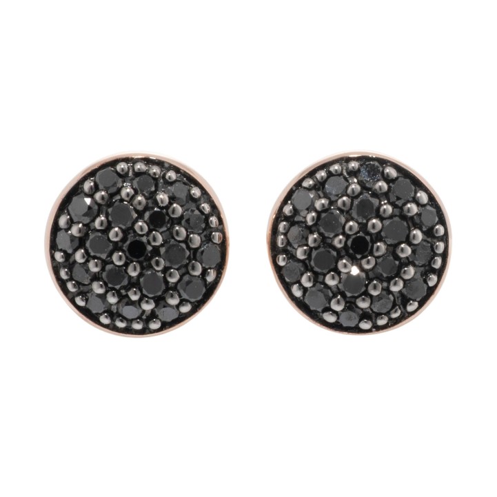 Ohrstecker mit schwarzen Brillanten,  