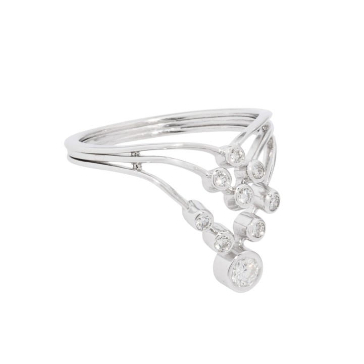 Ring mit 9 Brillanten,  
