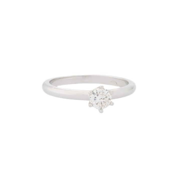 Solitaire ring with brilliant-cut diamond 0.36 ct,  