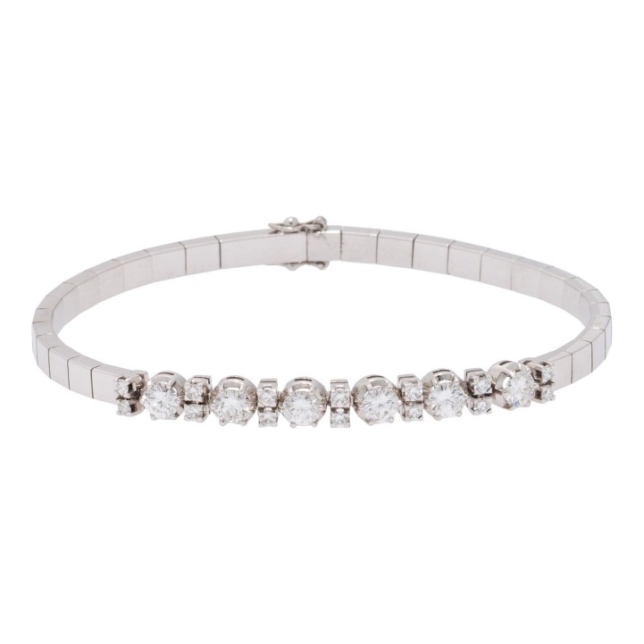 Armband mit 20 Brillanten, zus. ca. 1,78 ct, 