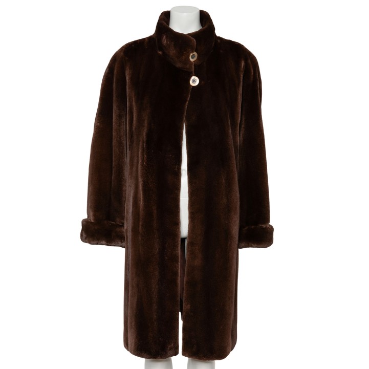 PELZHAUS ENSSLE Samtnerzmantel, Gr. ca. L.  