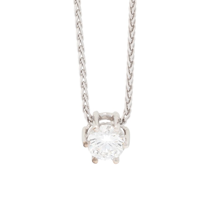 Pendant with brilliant-cut diamond, 0.50 ct, GET (K)/SI,  