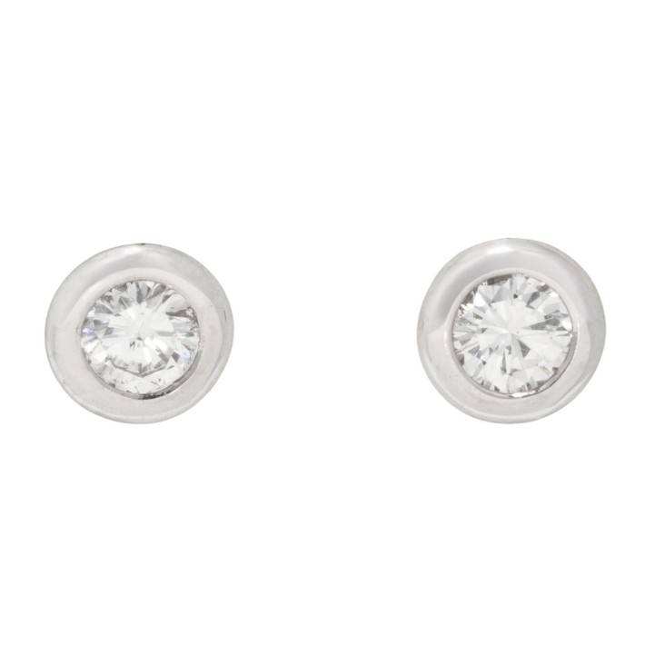 Ohrstecker mit 2 Brillanten von zus. 0,46 ct,  