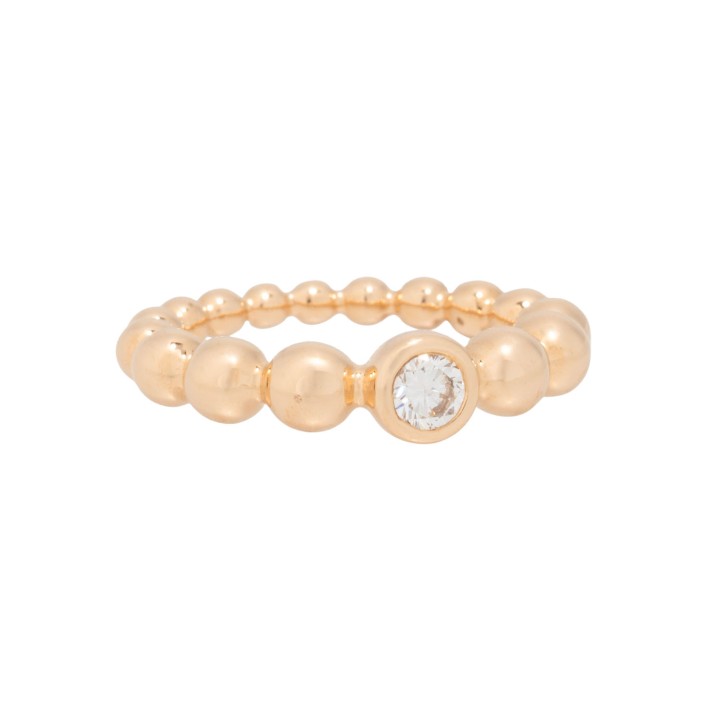 WEMPE BY KIM Ring 'Blu' mit Brillant,  