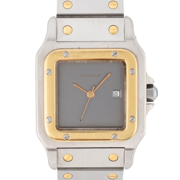 CARTIER Santos Carree Ref 2961 'Ghost Dial' Herrenuhr aus den 80er Jahren.  