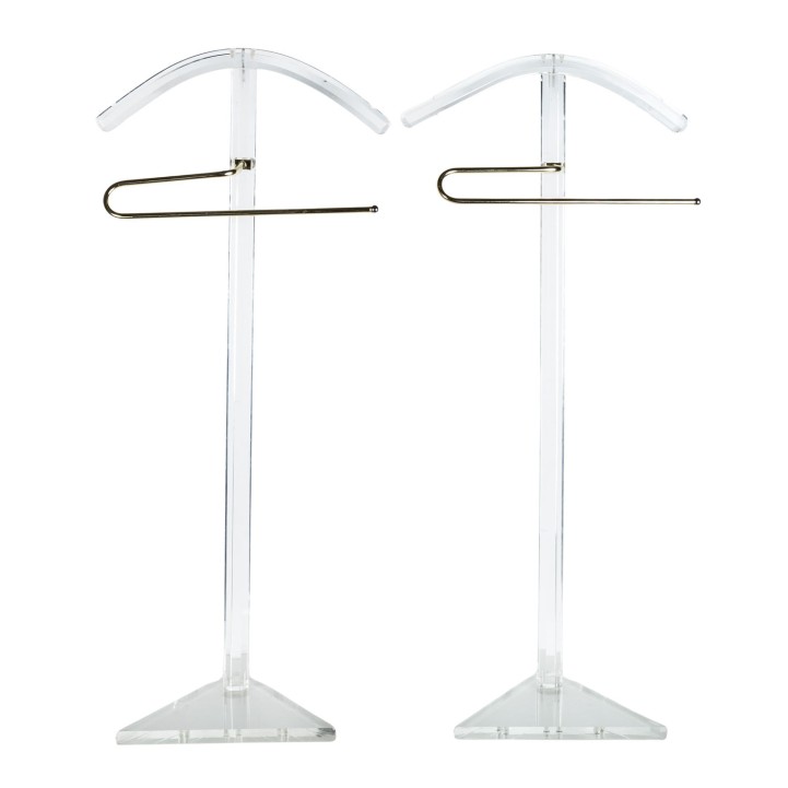 Pair of modern valets made of acrylic glass 