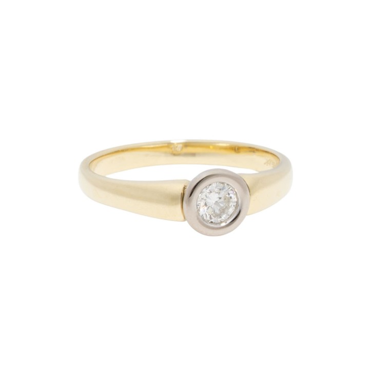 Solitärring mit Brillant 0,25 ct (grav.), 