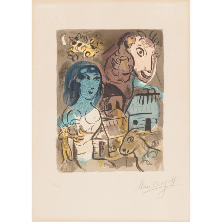 CHAGALL, MARC (1887-1985) 'XXe Siècle Hommage à Marc Chagall' 1969. 