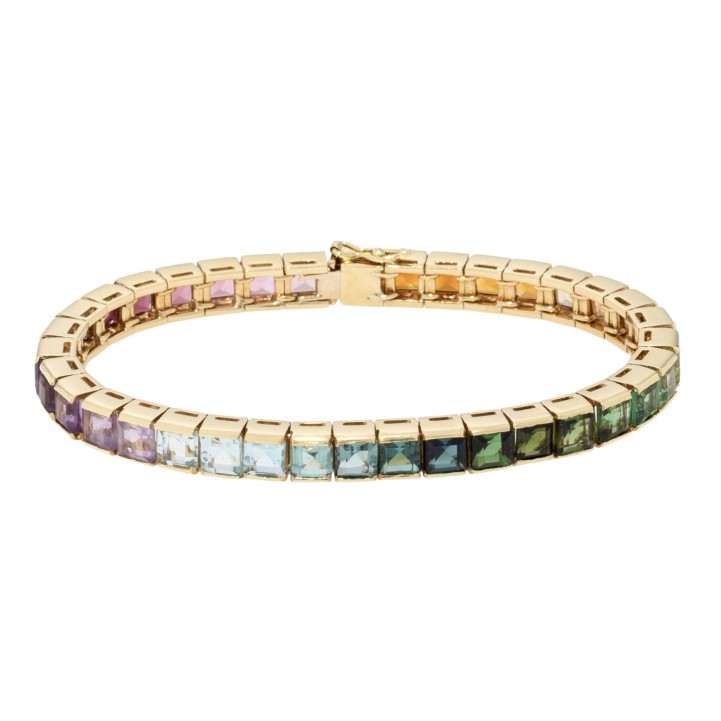 Regenbogenarmband mit 36 Farbsteinen  