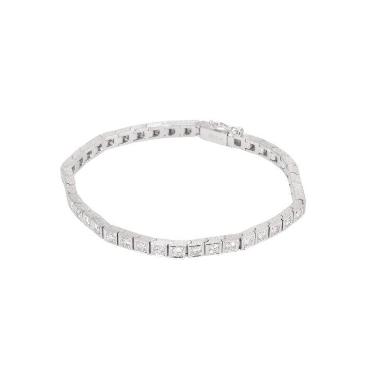Tennisband mit Brillanten von zus. ca. 3,22 ct,  