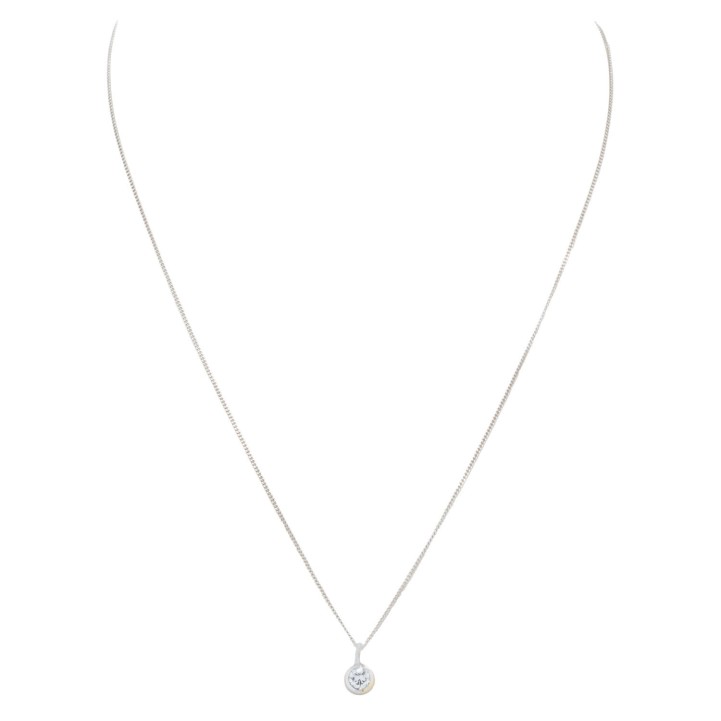 WEMPE Solitäranhänger mit Brillant von ca. 0,25 ct, 