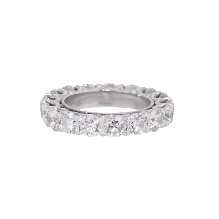 Memoire Ring, bes mit 17 Brillanten zus. 6,91 ct. 