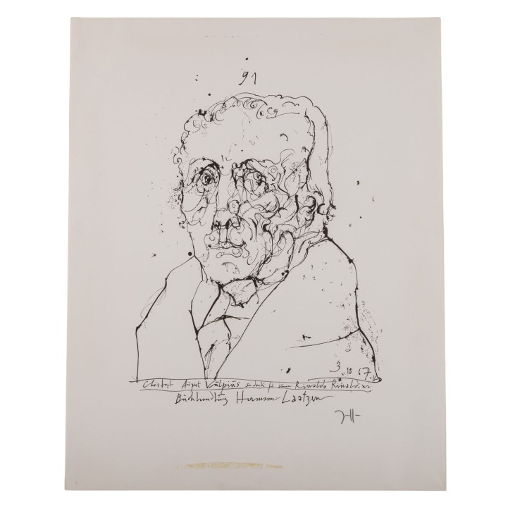 JANSSEN, HORST (1929-1995) "Portrait Christian August Vulpius" 