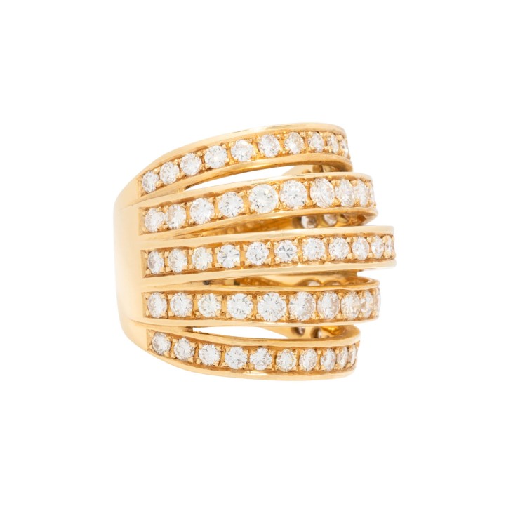Ring mit Brillanten zus. 3,44 ct,  