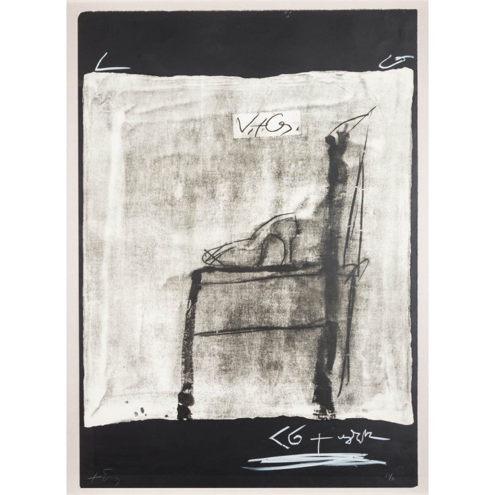 TAPIES, ANTONI (1923-2012), 'Chaise de profil' aus dem Mappenwerk 'Variations', 1984, 