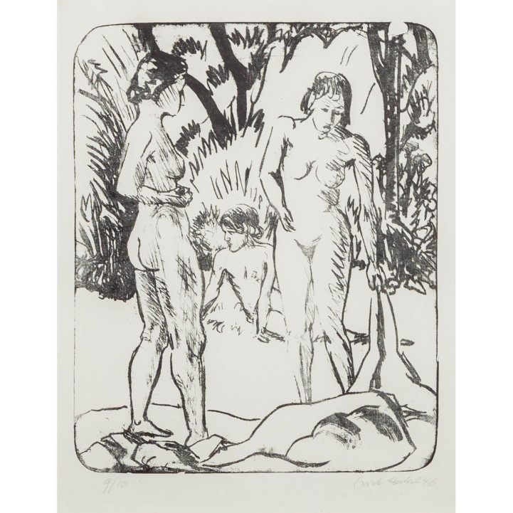HECKEL, ERICH (1883-1970), "Nach dem Bad", 1946, 