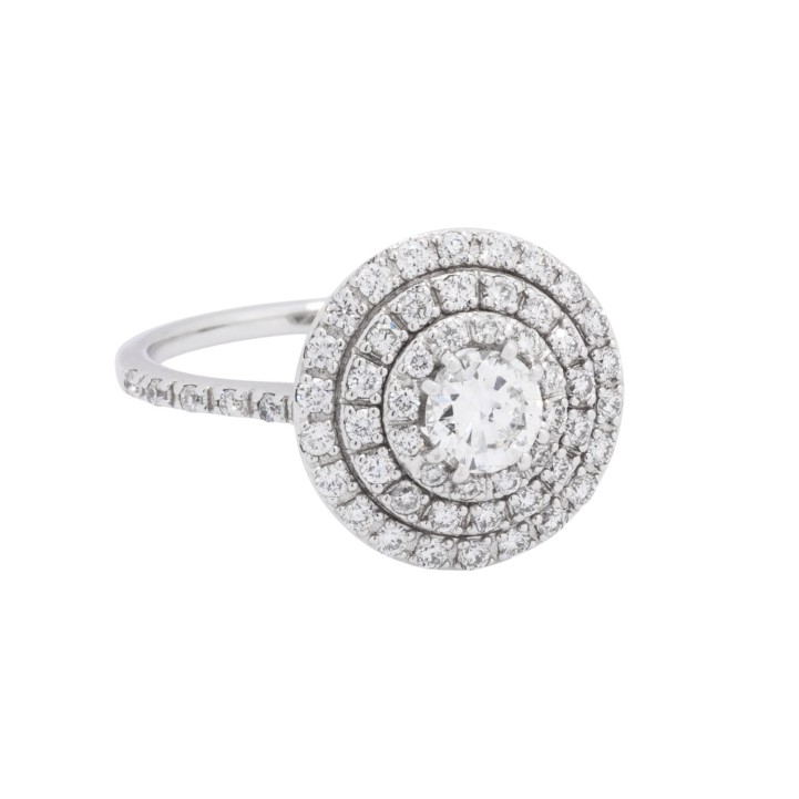 Ring mit Brillant, 0,48ct, FW (G)/SI  
