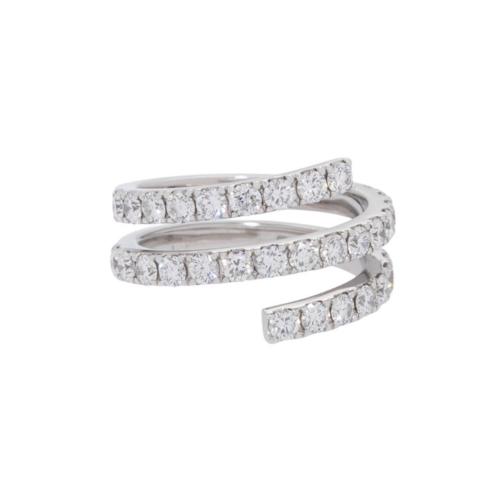 Ring 'Spirale' mit 34 Brillanten, von zus. 1,93 ct,  