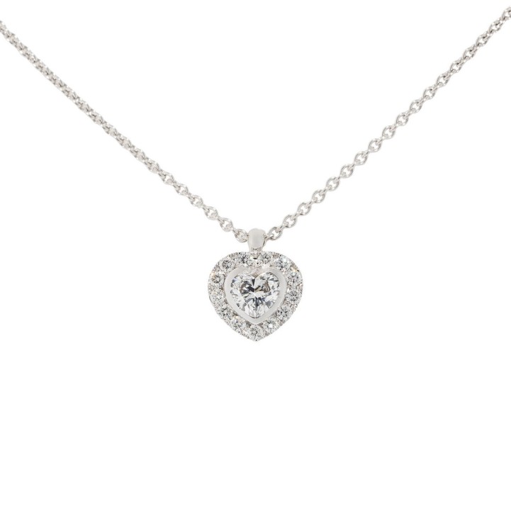 Anhänger mit Diamant im Herzform 0,65 ct,  
