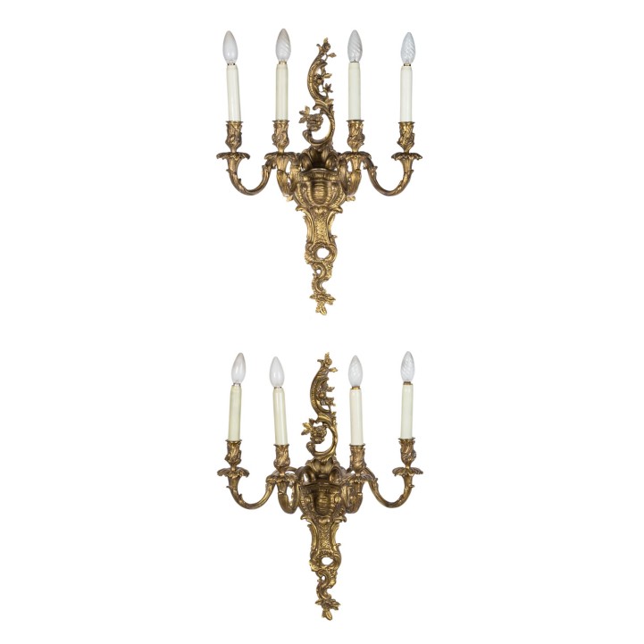 PAAR MONUMENTALE WANDAPPLIKEN IM LOUIS XV-STIL 