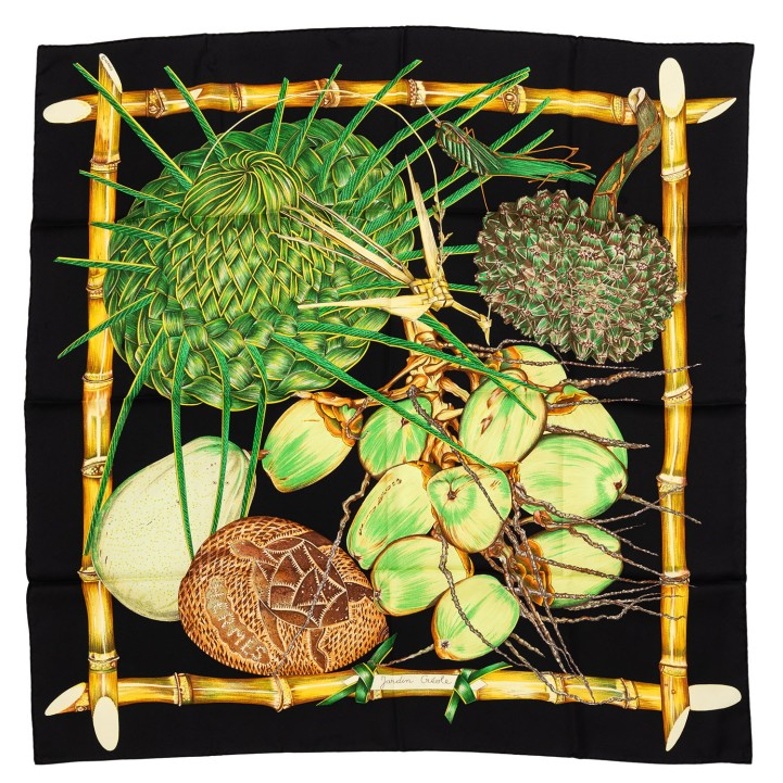 HERMÈS Seidencarré 'JARDIN CRÉOLE', 