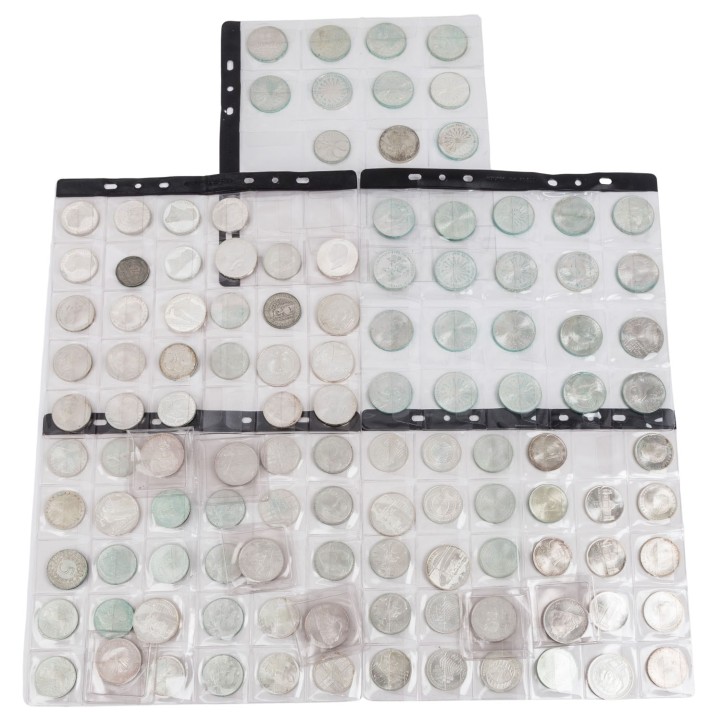 BRD/SILBER – Sammlung Gedenkmünzen mit insg. ca. 1 kg Fein, 