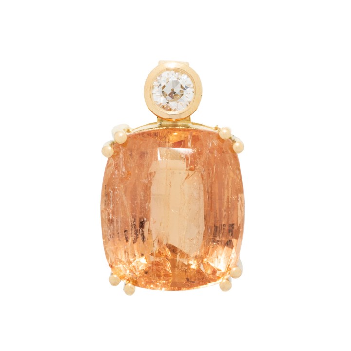 Edler Anhänger mit Imperialtopas 13,8 ct,  