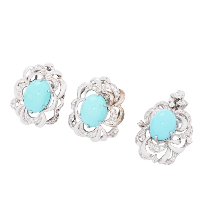SCHILLING Schmuckset mit Türkis und Diamanten  