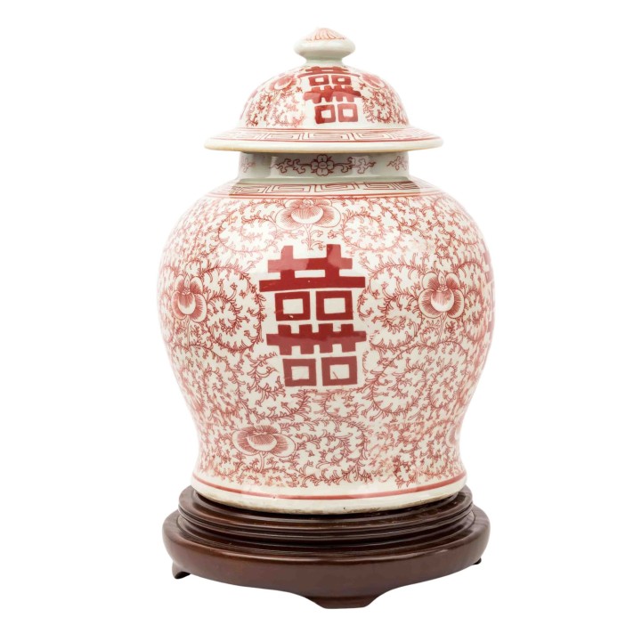 Deckelvase. CHINA, 20. Jh., 