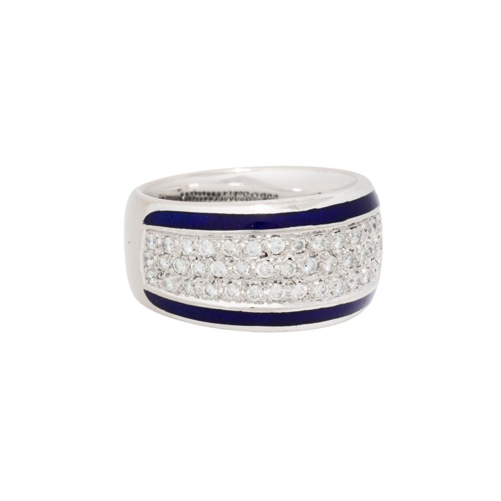 Ring mit 55 Brillanten von zus. ca. 0,60 ct,  