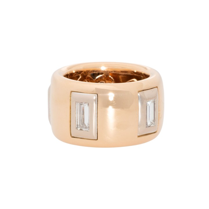 Ring mit 5 Diamanten im Baguetteschliff  