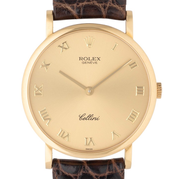ROLEX Cellini Ref. 5112/8 in 18K Gelbgold mit Papieren von ca. 1999.  