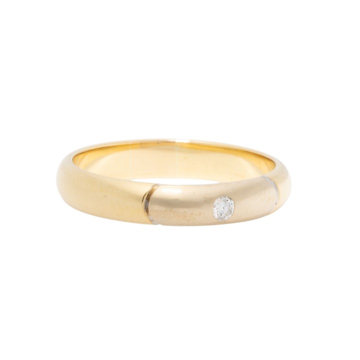 Bandring/Solitaire mit Brillant, 