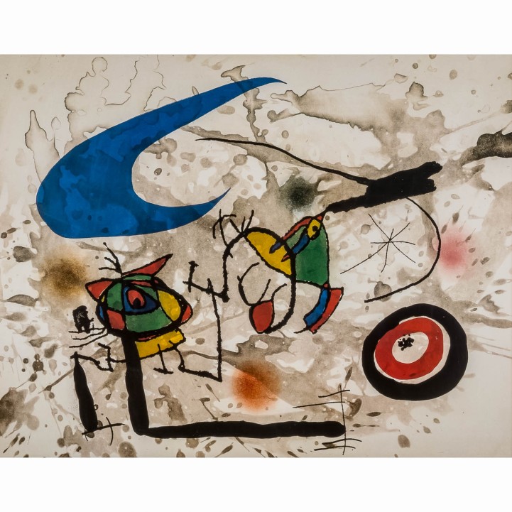MIRÓ, JOAN (1893-1983) "Pygmées sous la Lune" 