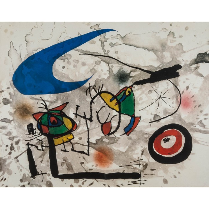 MIRÓ, JOAN (1893-1983) "Pygmées sous la Lune" 