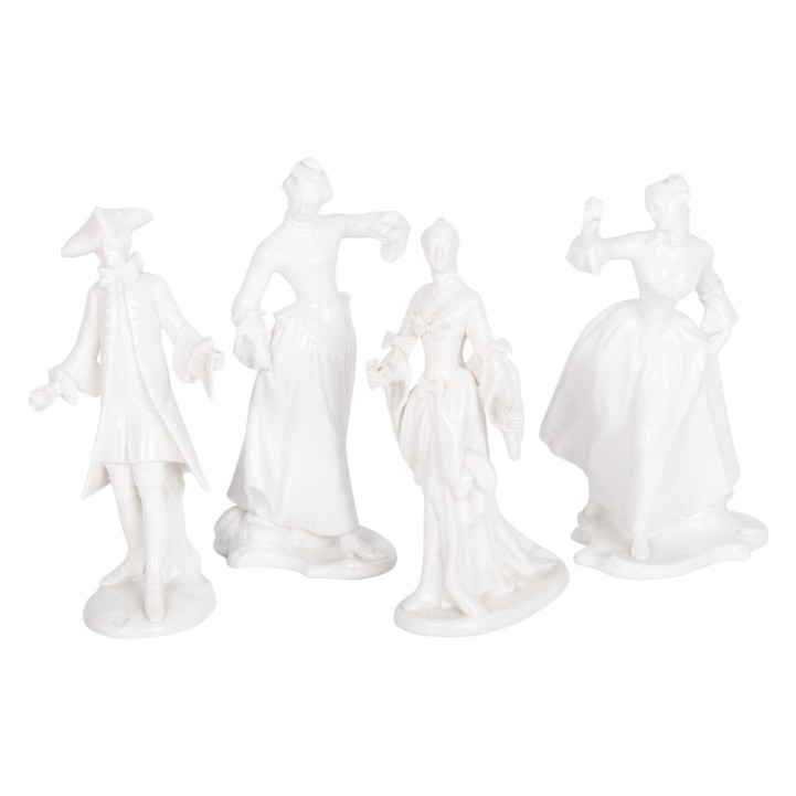 NYMPHENBURG 4 Figuren, 20. Jh. 