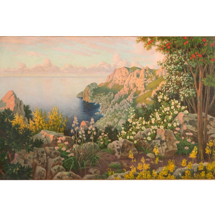 KÄMMERER, PAUL (1868-1950), "Italienische Küste mit Blick auf Capri", 1935, 